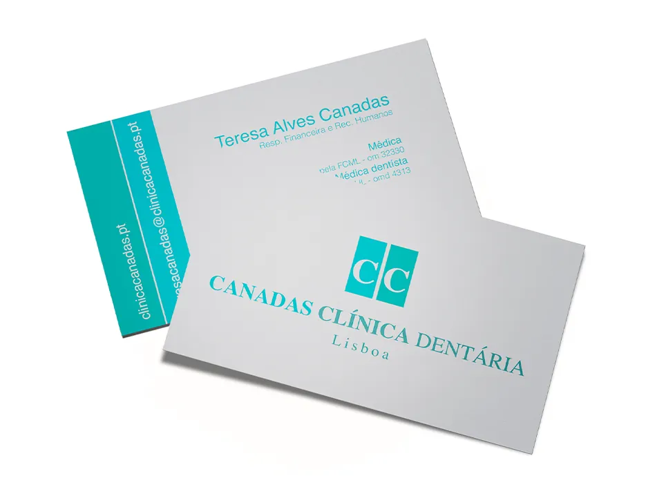 Cartões de visita da Canadas Clínica Dentária